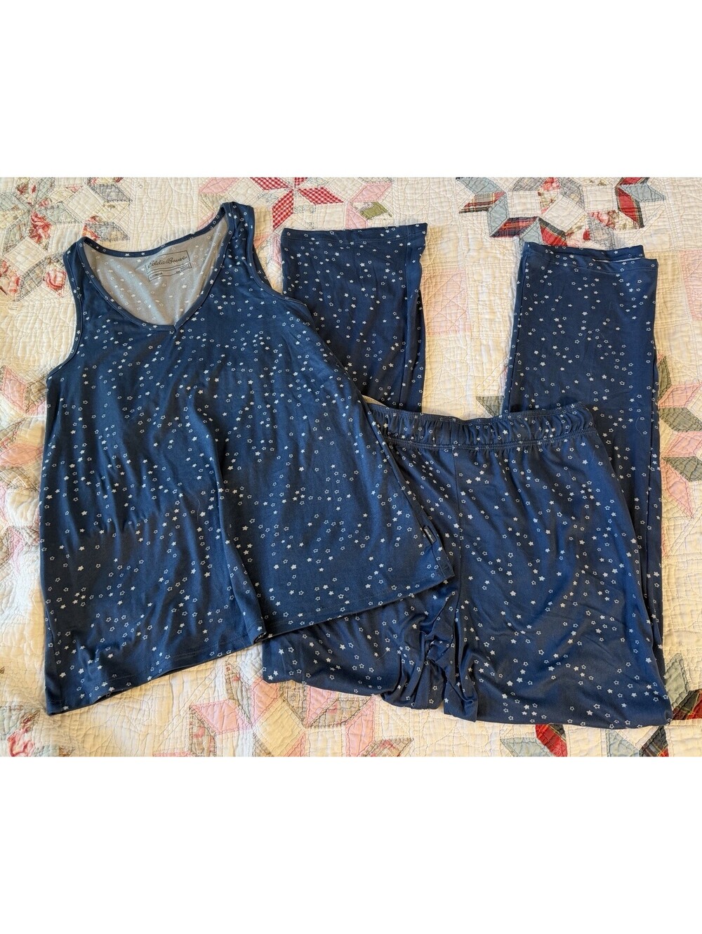 NWTS Eddie Bauer 2 Pc Constellation Star Print Pajama Set Buttery Soft Small